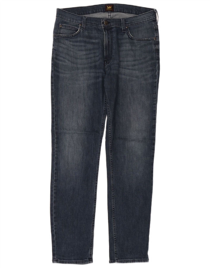 Lee Mens Rider Slim Jeans W34 L32 Blue Cotton