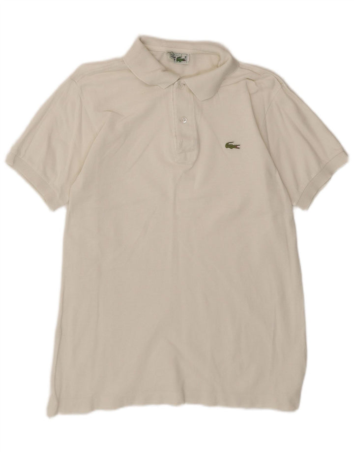 Lacoste Mens Polo Shirt Size 3 Small White Cotton