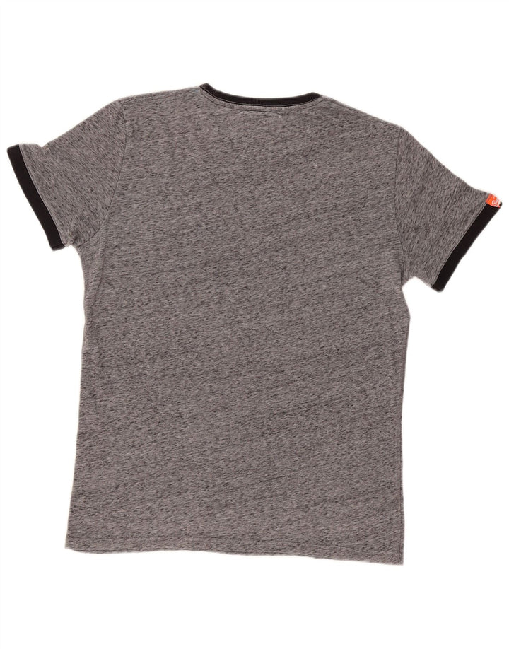 Superdry Mens T-Shirt Top Large Grey Flecked