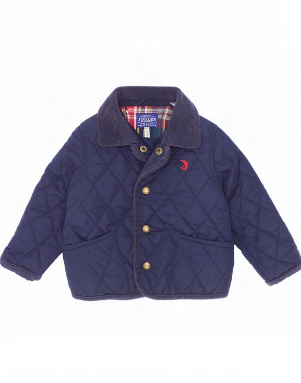 Joules Baby Boys Quilted Jacket 12-18 Months Navy Blue Polyester