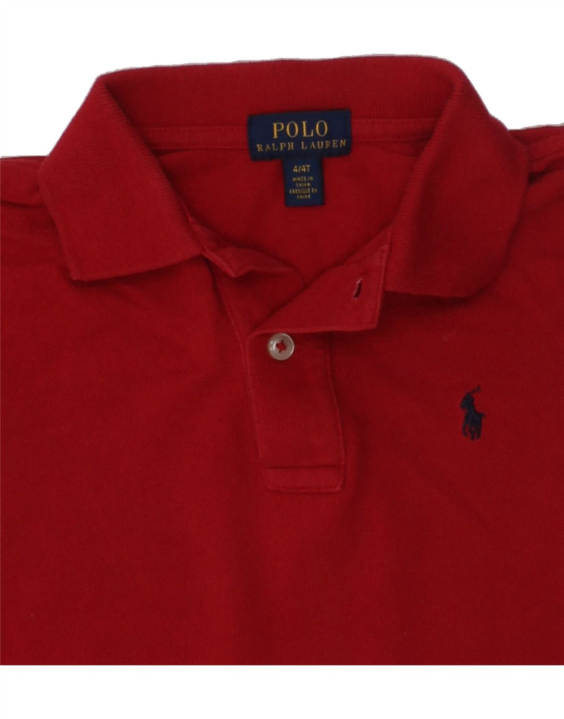 POLO RALPH LAUREN Boys Polo Shirt 3-4 Years Red Cotton | Vintage Polo Ralph Lauren | Thrift | Second-Hand Polo Ralph Lauren | Used Clothing | Messina Hembry 
