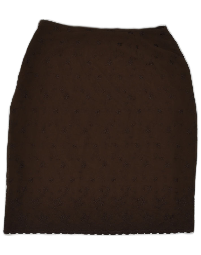 EXPRESS Womens Straight Skirt W26 Small Brown Polyester | Vintage Express | Thrift | Second-Hand Express | Used Clothing | Messina Hembry 