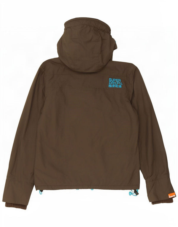Superdry Womens Graphic Windbreaker Jacket UK 14 Medium Khaki
