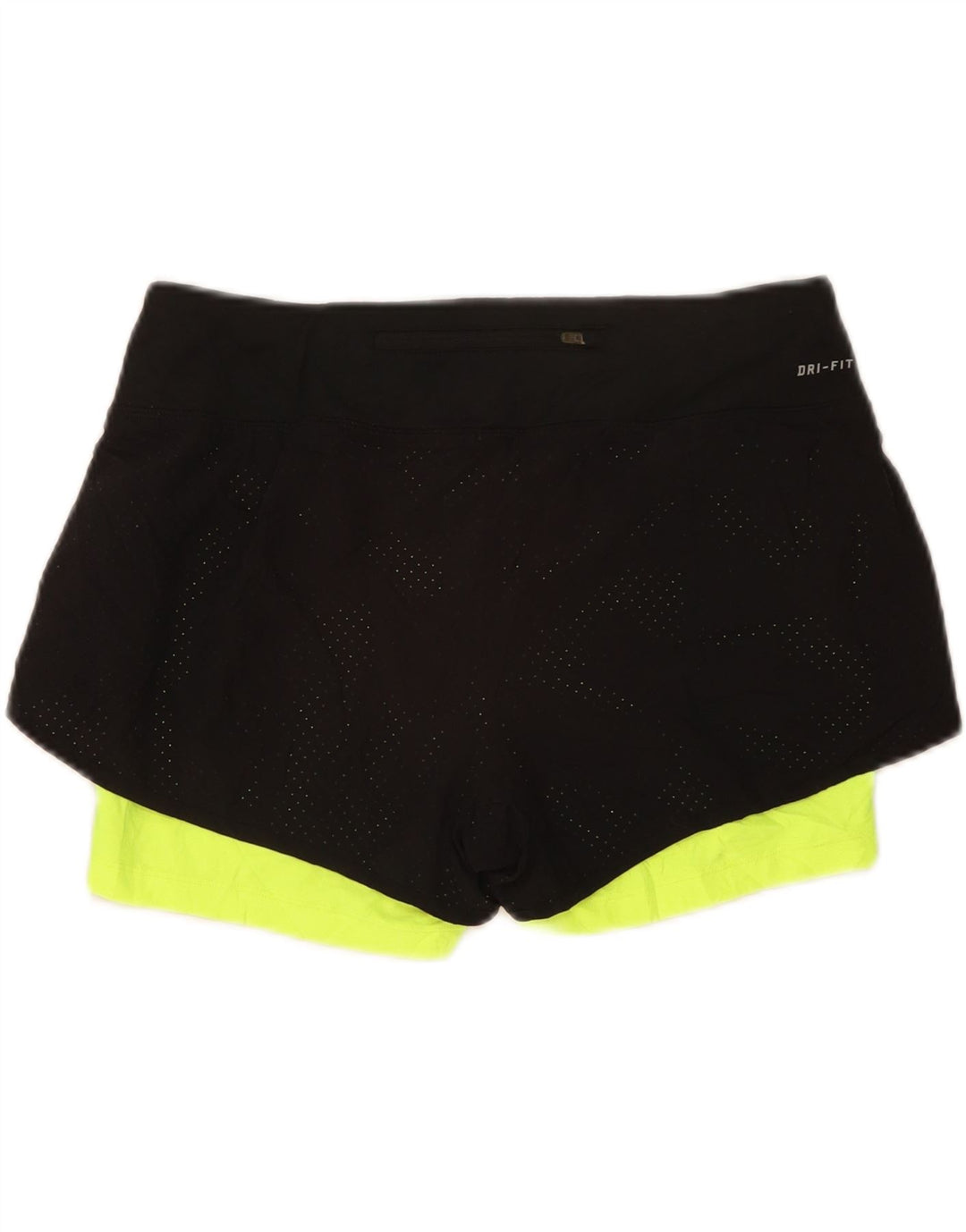 Nike Womens Dri Fit Sport Shorts UK 14 Medium Black Colourblock