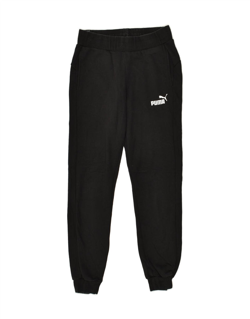 PUMA Boys Tracksuit Trousers Joggers 11-12 Years Black Cotton | Vintage Puma | Thrift | Second-Hand Puma | Used Clothing | Messina Hembry 