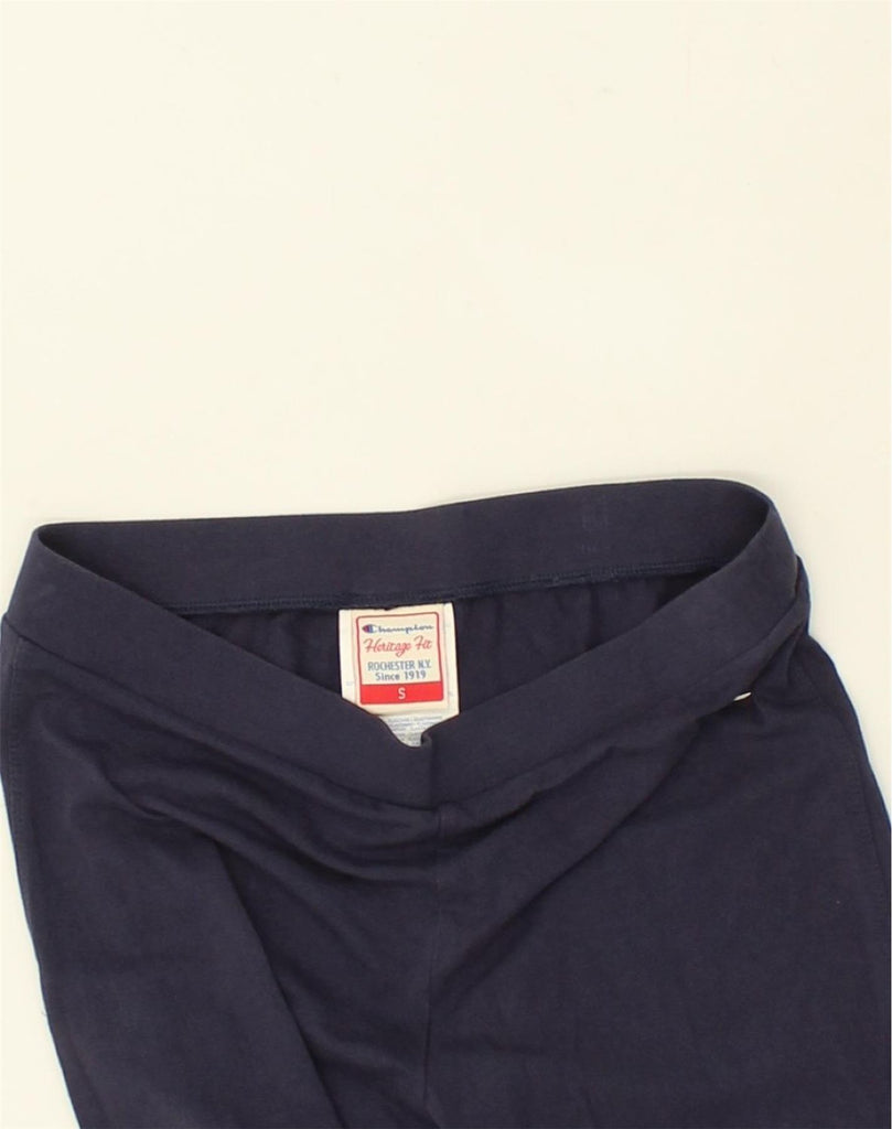 CHAMPION Womens Heritage Fit Leggings UK 10 Small Navy Blue Cotton | Vintage Champion | Thrift | Second-Hand Champion | Used Clothing | Messina Hembry 