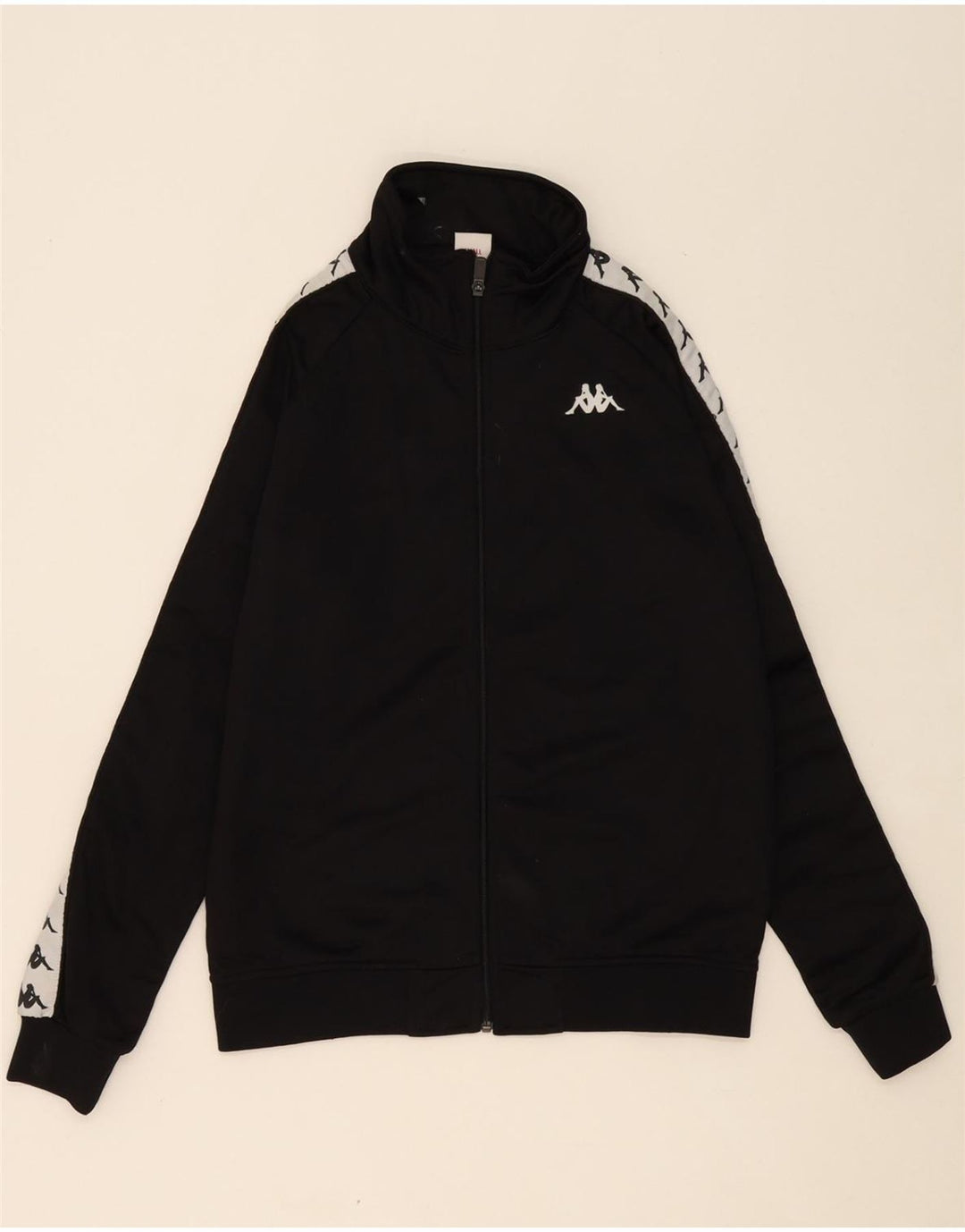 KAPPA Mens Graphic Tracksuit Top Jacket Small Black Colourblock Polyester Vintage Kappa and Second-Hand Kappa from Messina Hembry 