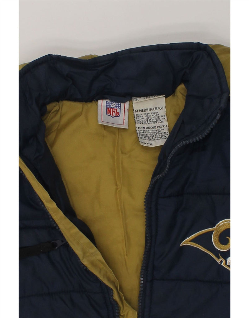 NFL Boys Hooded Padded Jacket 5-6 Years Navy Blue Nylon | Vintage NFL | Thrift | Second-Hand NFL | Used Clothing | Messina Hembry 