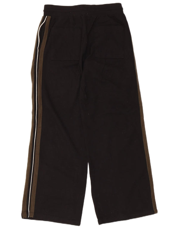 Marks & Spencer Womens Tracksuit Trousers UK 14 Large Black Striped Viscose