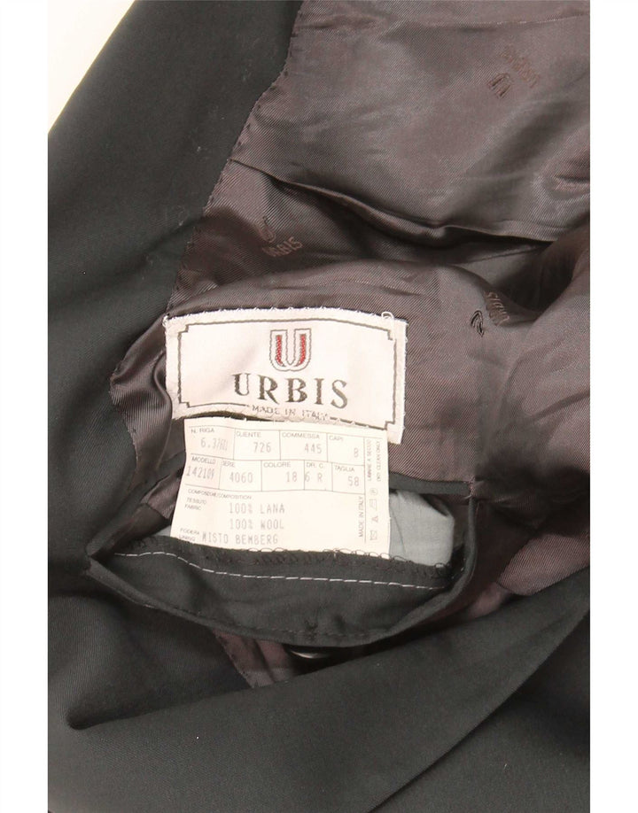 Ing Loro Piona & Co. Mens Double Breasted Blazer Jacket IT 58 4XL Black