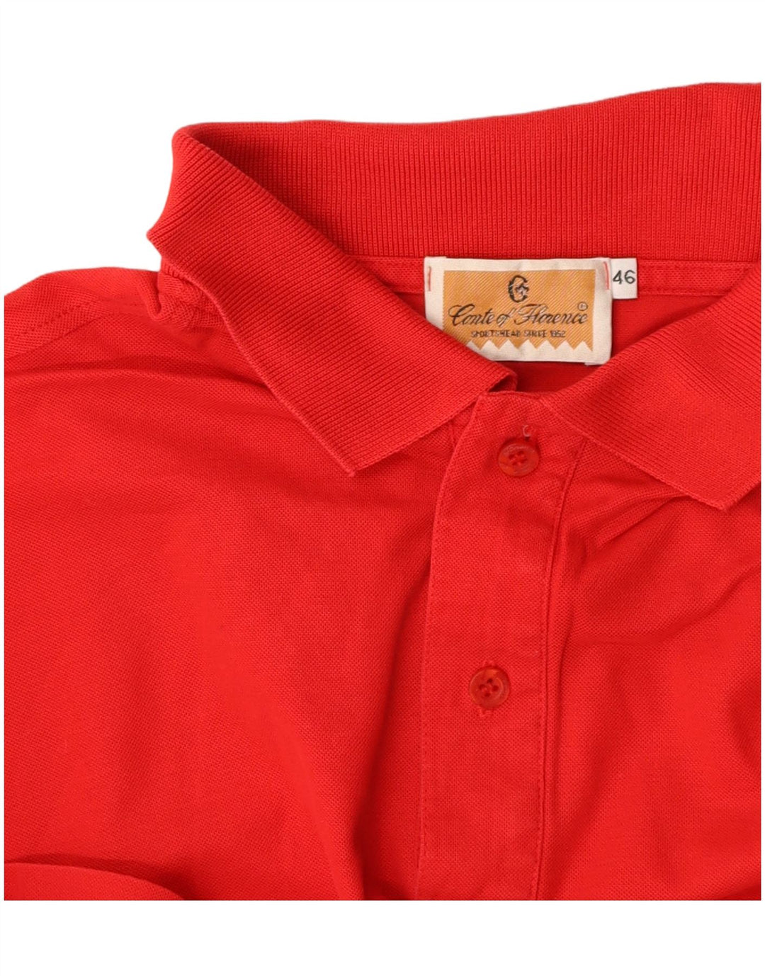 CONTE OF FLORENCE Mens Polo Shirt IT 46 Small Red