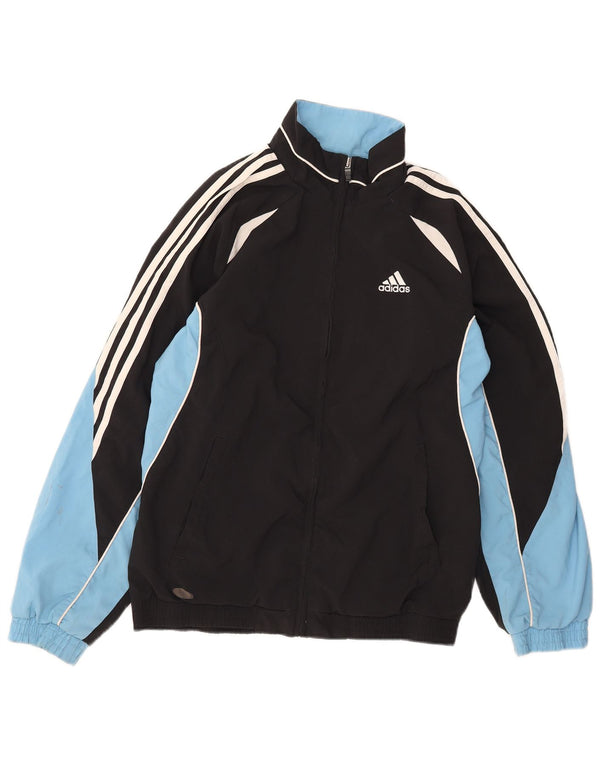 Adidas Mens Tracksuit Top Jacket UK 34/36 Small Black Colourblock