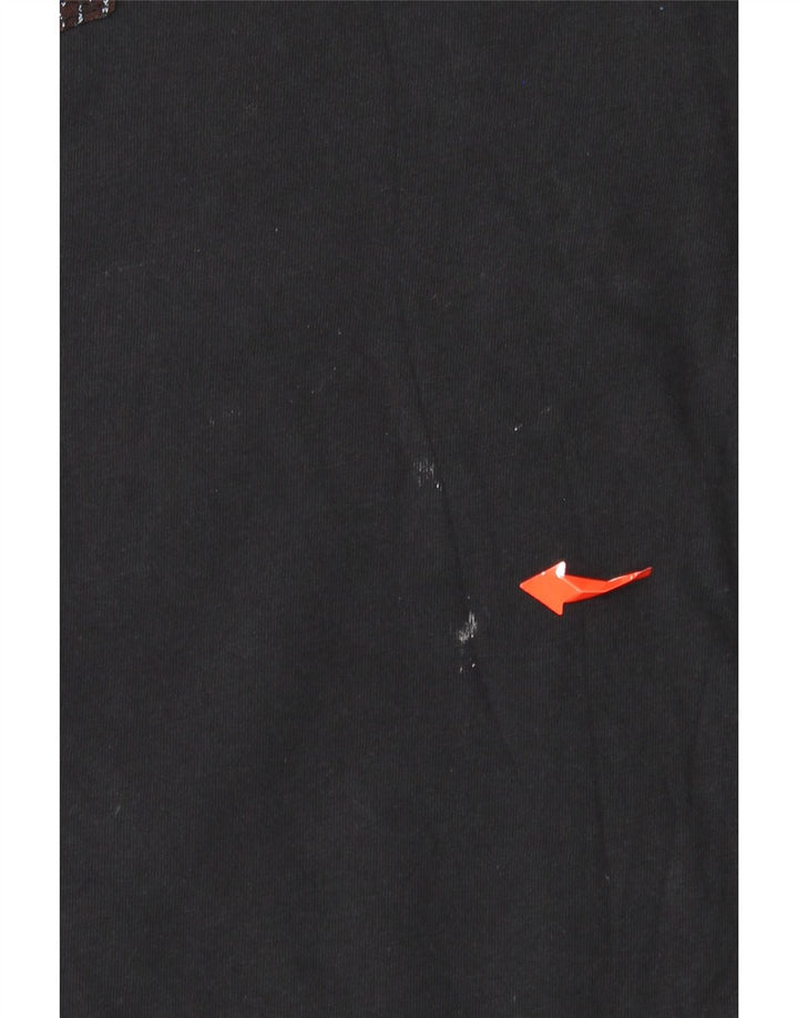 TRUSSARDI Womens Graphic T-Shirt Top UK 16 Large Black Cotton