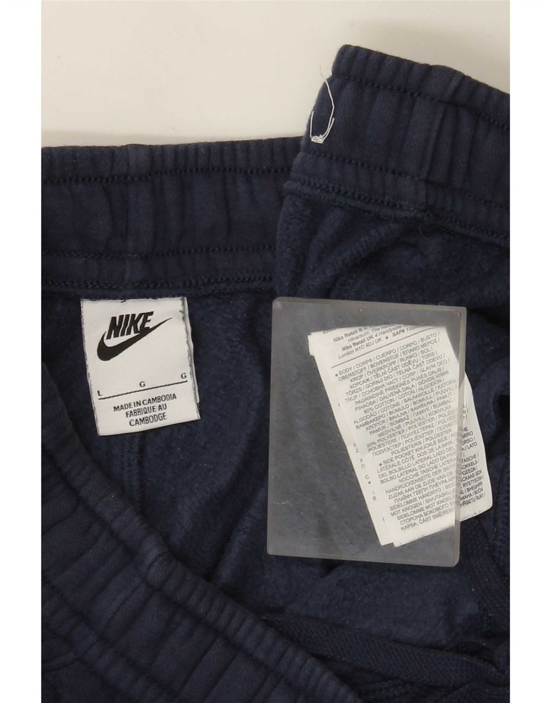 Nike Mens Tracksuit Trousers Joggers Large Navy Blue Cotton