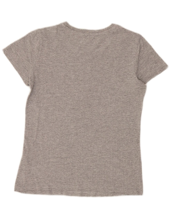 Adidas Womens Graphic T-Shirt Top UK 10 Small Grey Cotton Sports