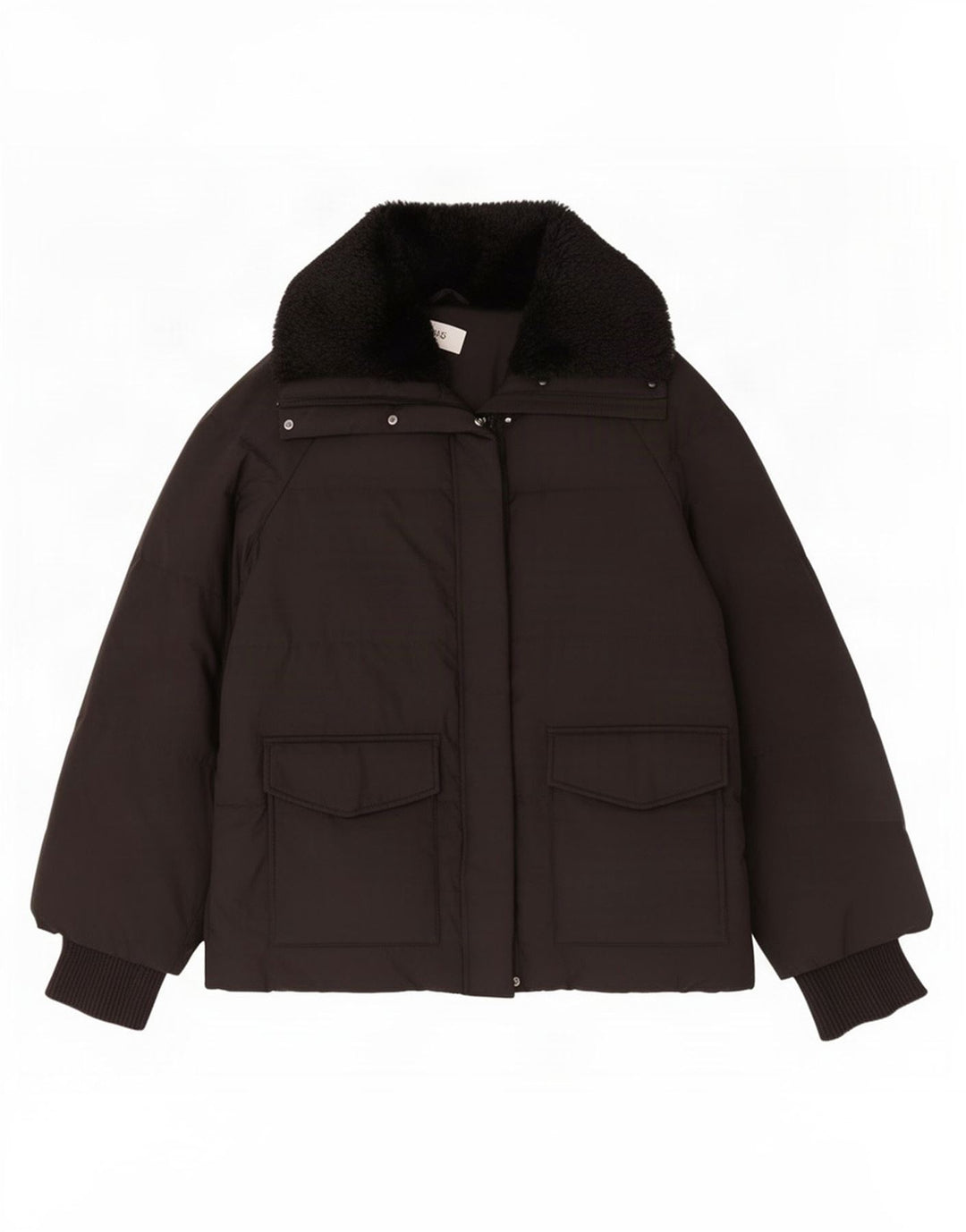 Marks & Spencer Womens Oversized Padded Jacket UK 16 Large Black Polyester
