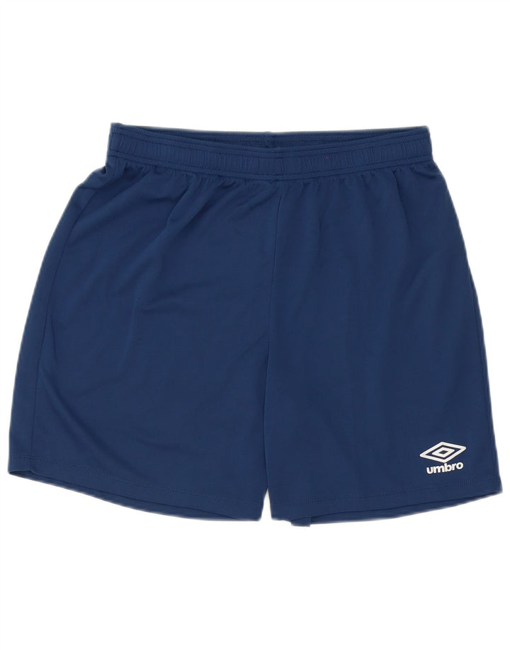 Umbro Womens Sport Shorts UK 12 Medium Navy Blue Polyester