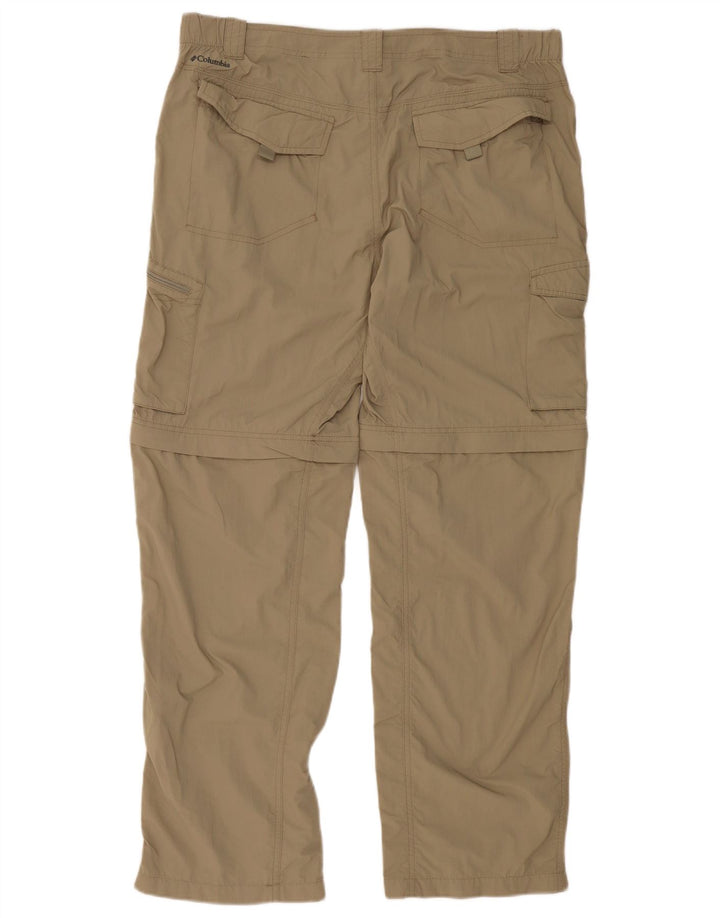 COLUMBIA Mens Omni-Shade Straight Cargo Trousers W38 L32 Beige Nylon