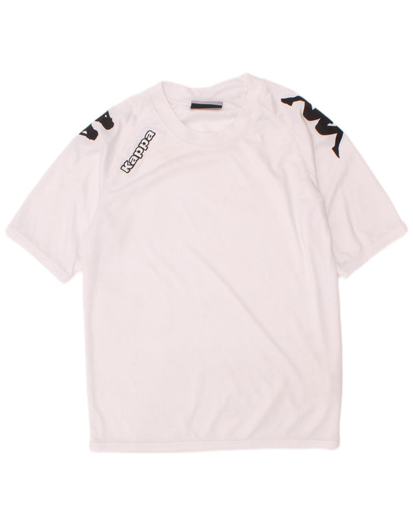 Kappa Boys Graphic T-Shirt Top 9-10 Years White Polyester
