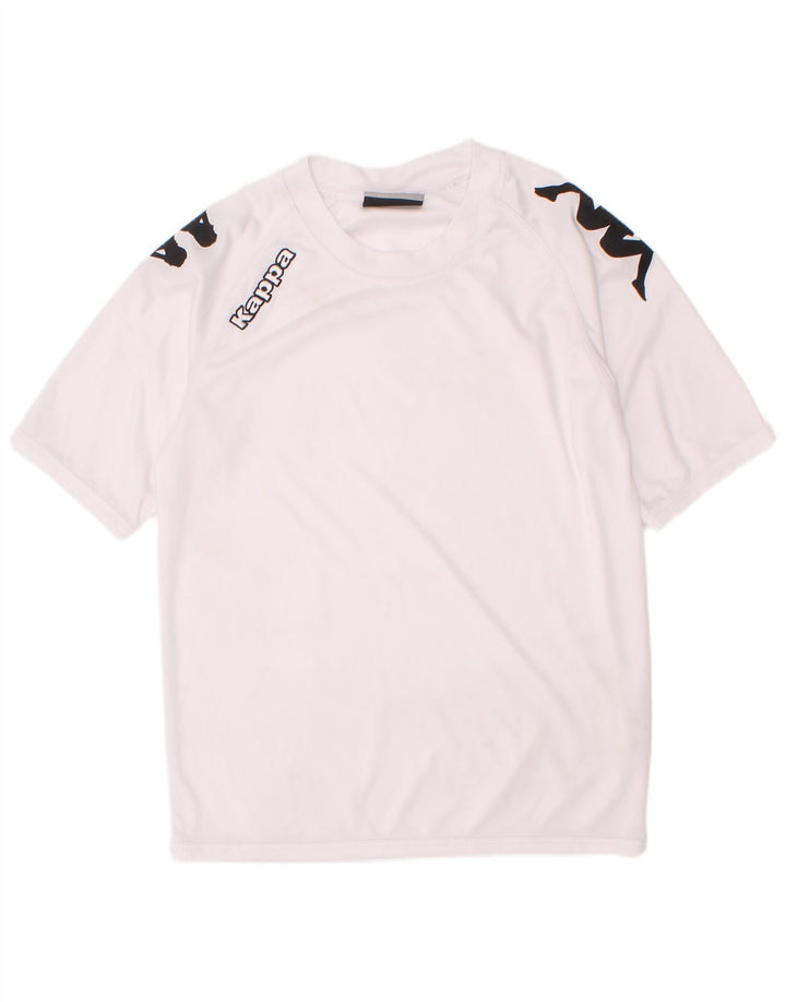 Kappa Boys Graphic T-Shirt Top 9-10 Years White Polyester
