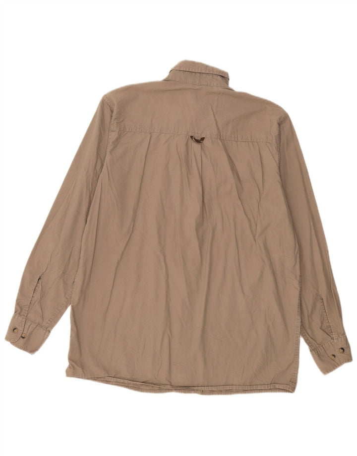 Wrangler Mens Shirt Medium Khaki Cotton