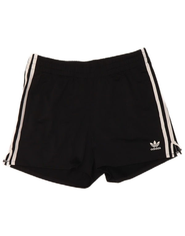 Adidas Womens Sport Shorts UK 10 Small Black Polyester