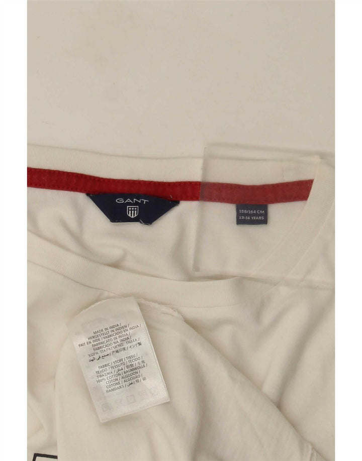 Gant Boys Graphic T-Shirt Top 13-14 Years White Cotton