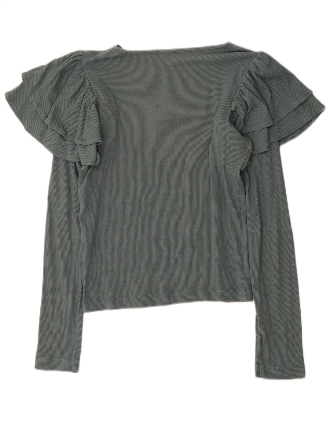 Zara Womens Top Long Sleeve UK 12 Medium Grey