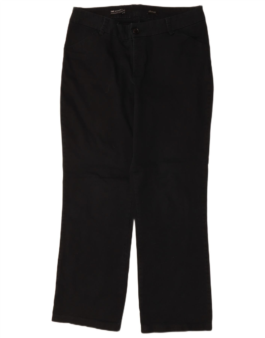 LEE Womens Curvy Fit Straight Casual Trousers W36 L30 Navy Blue