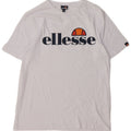 Ellesse Womens Graphic T-Shirt Top UK 14 Medium White Cotton