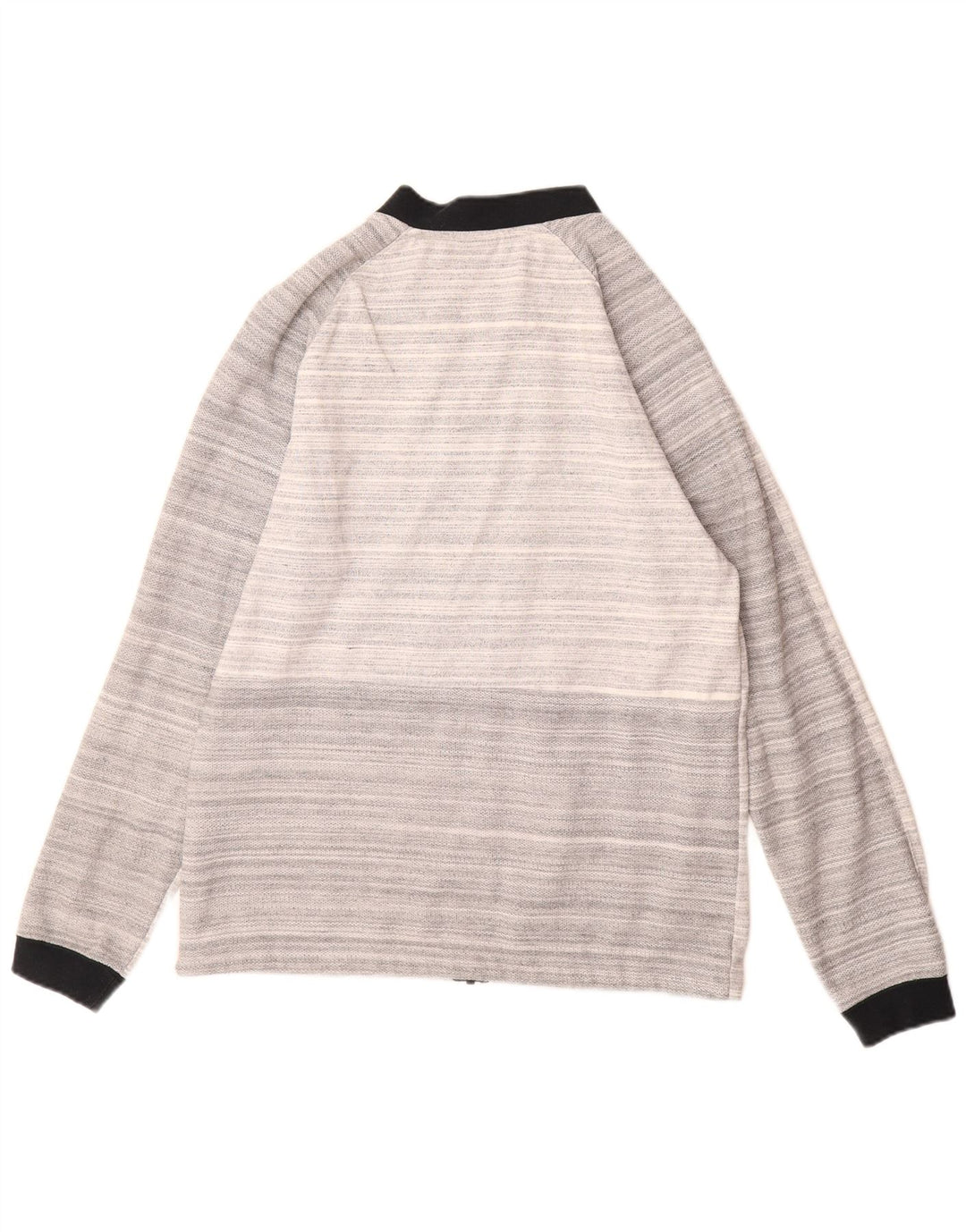 NIKE Mens Tracksuit Top Jacket Medium Grey Striped Cotton