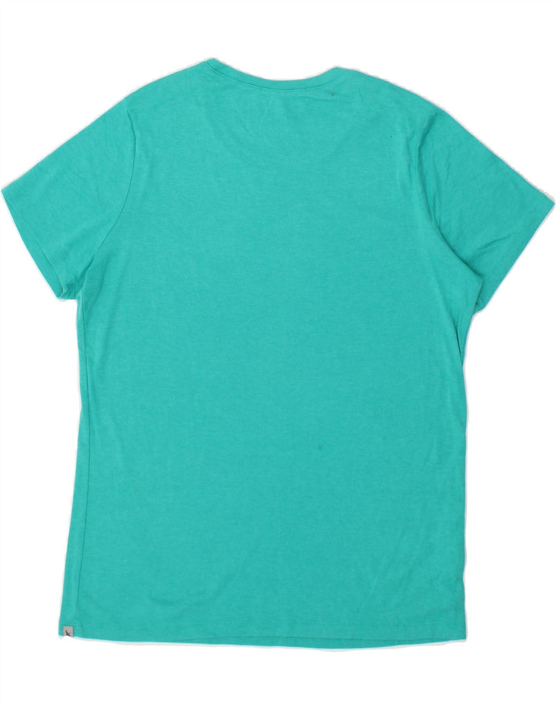 EDDIE BAUER Womens T-Shirt Top UK 20 2XL Turquoise Cotton | Vintage Eddie Bauer | Thrift | Second-Hand Eddie Bauer | Used Clothing | Messina Hembry 