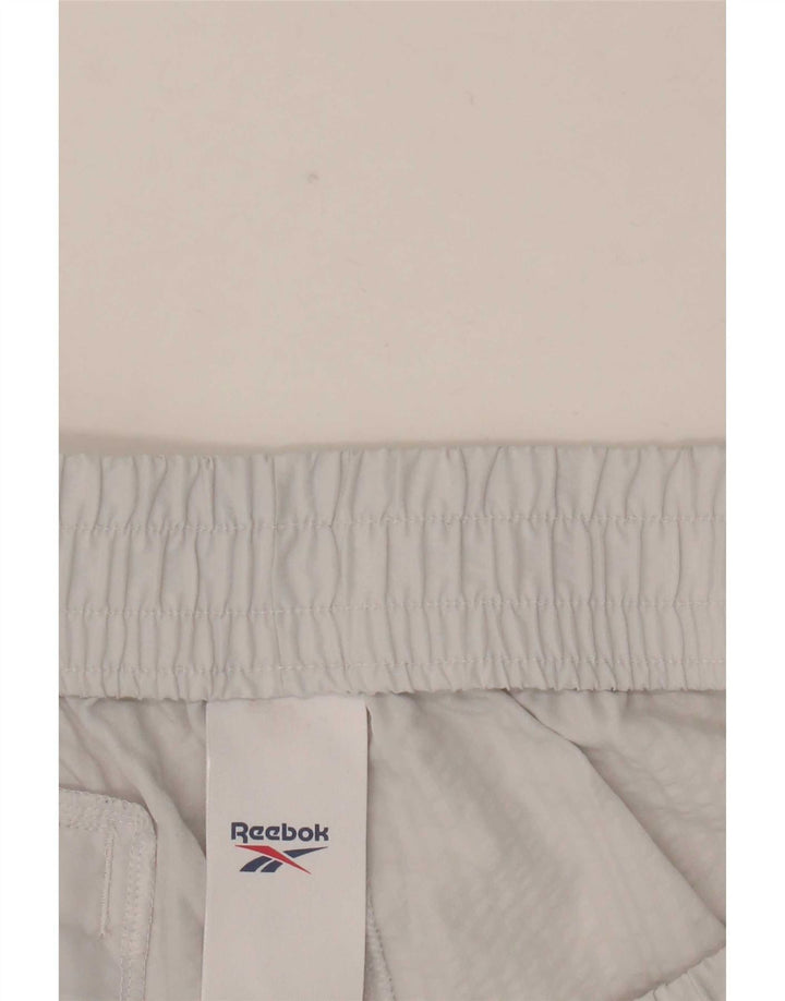 Reebok Mens Cargo Sport Shorts Large White Polyester