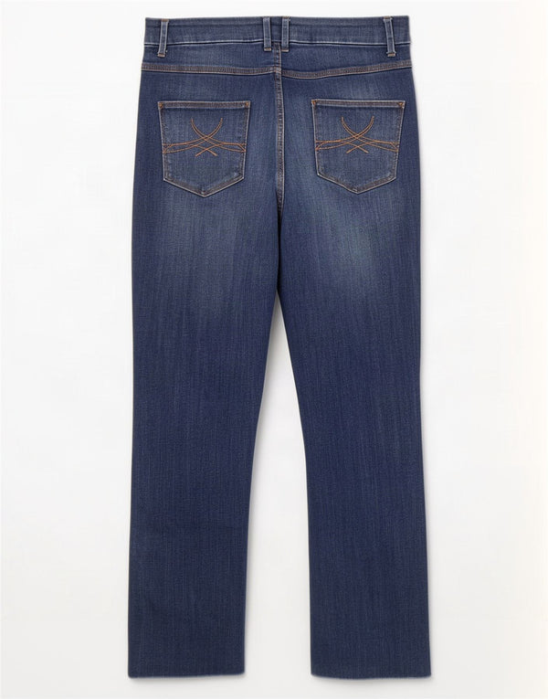 Marks & Spencer Womens Bootcut Jeans UK 12 Medium W30 L26 Blue Cotton