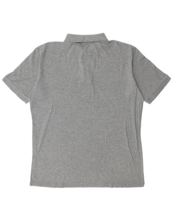 Kappa Mens Polo Shirt Large Grey Flecked Cotton