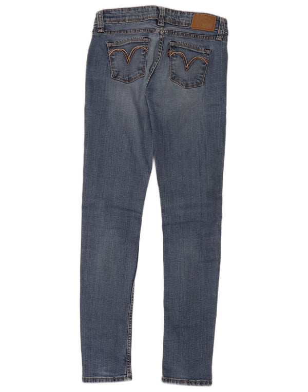 Levi's Womens Slight Curve Low Waist Skinny Jeans W26 L32 Blue Cotton