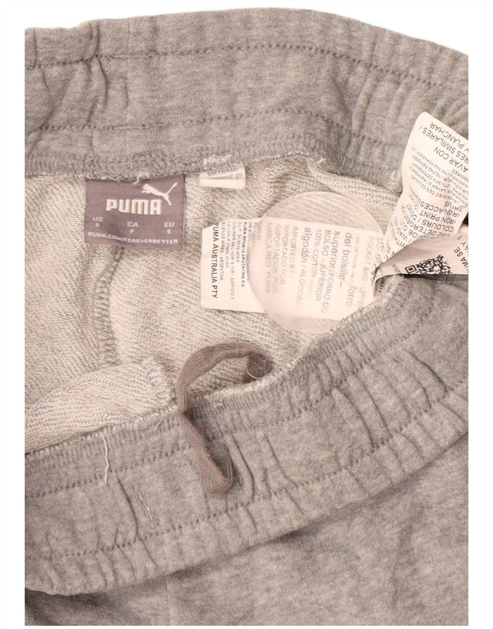 PUMA Mens Graphic Sport Shorts Small  Grey Cotton