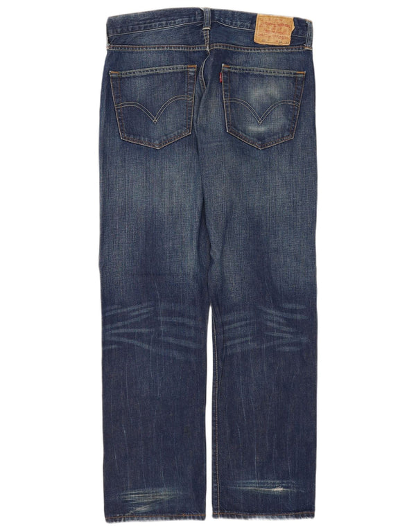 Levi's Mens 501 Straight Jeans W34 L32 Blue Cotton