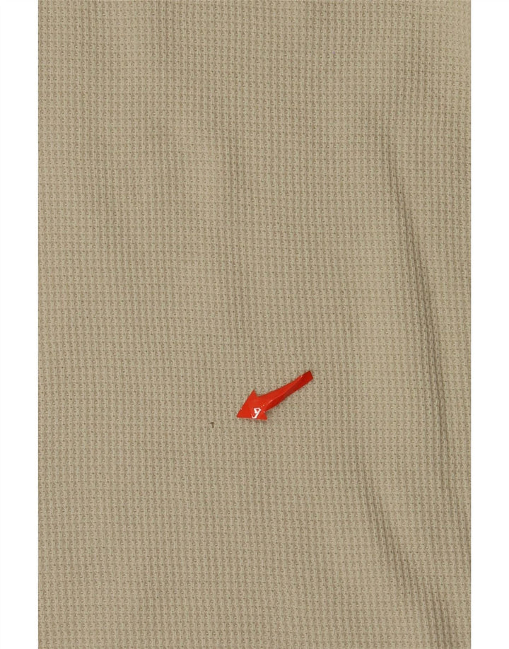 Reebok Mens Polo Shirt Large Beige Cotton