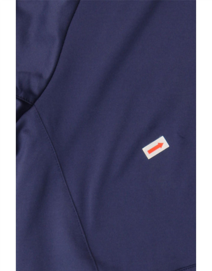 ASICS Womens Tracksuit Top Jacket UK 16 Large Navy Blue Colourblock Vintage Asics and Second-Hand Asics from Messina Hembry 