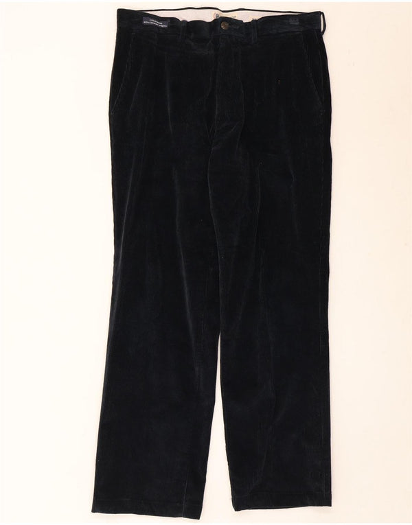 Marks & Spencer Mens Blue Harbour Straight Corduroy Trousers W34 L29 Navy