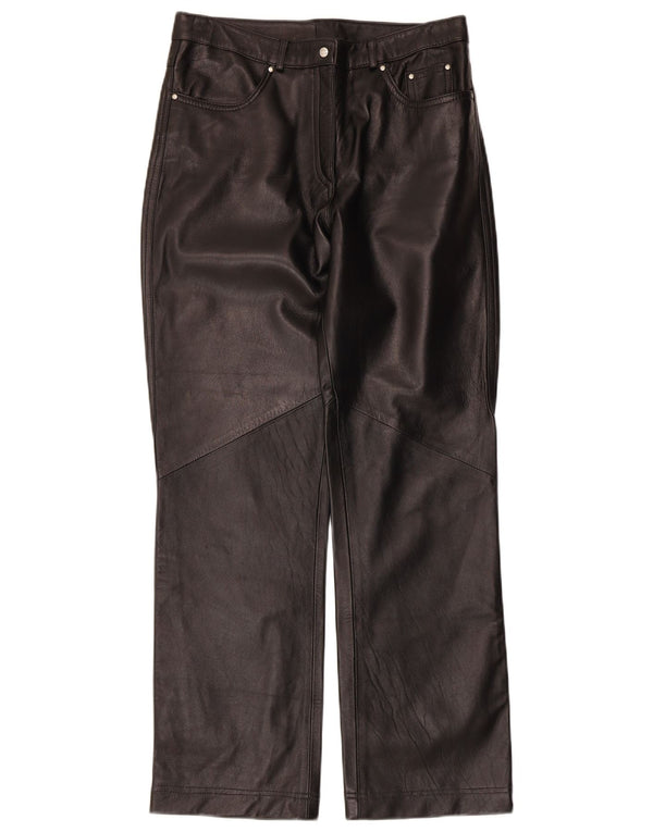 Conbipel Womens Leather Trousers IT 46 Large W30 L30 Black