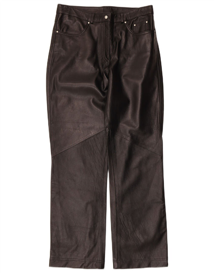 Conbipel Womens Leather Trousers IT 46 Large W30 L30 Black