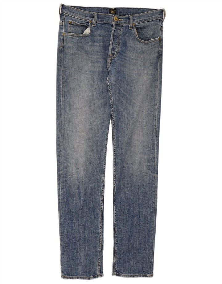 Lee Mens Powell Slim Jeans W33 L34 Blue Cotton