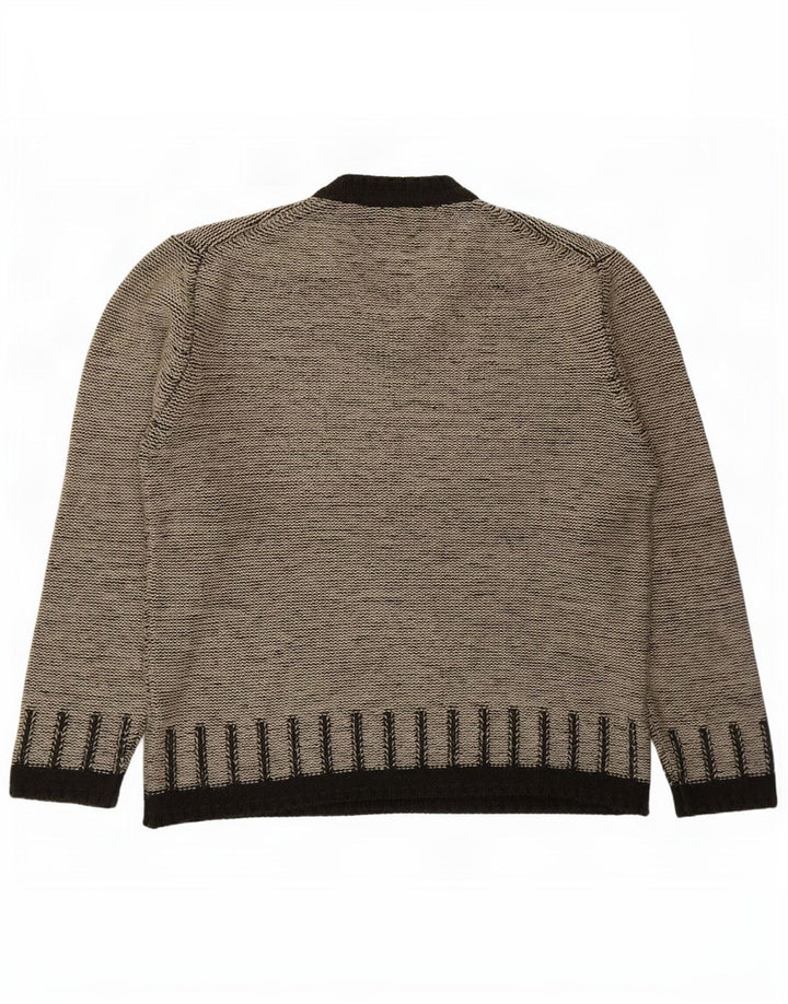 French Connection Mens V-Neck Jumper Sweater Large Grey Acrylic