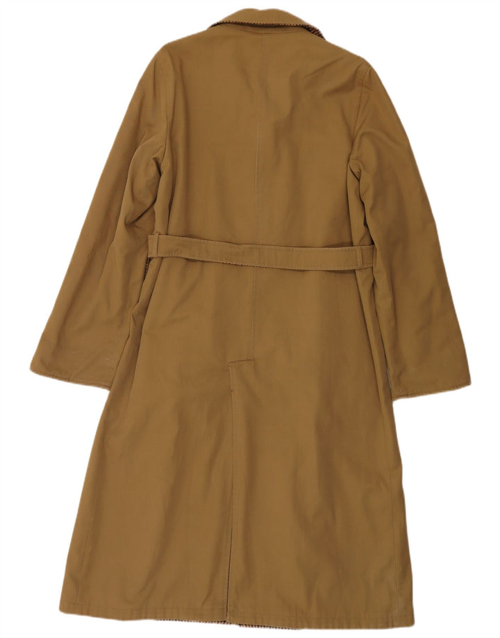 Salco Womens Reversible Trench Coat UK 14 Medium Khaki Polyester