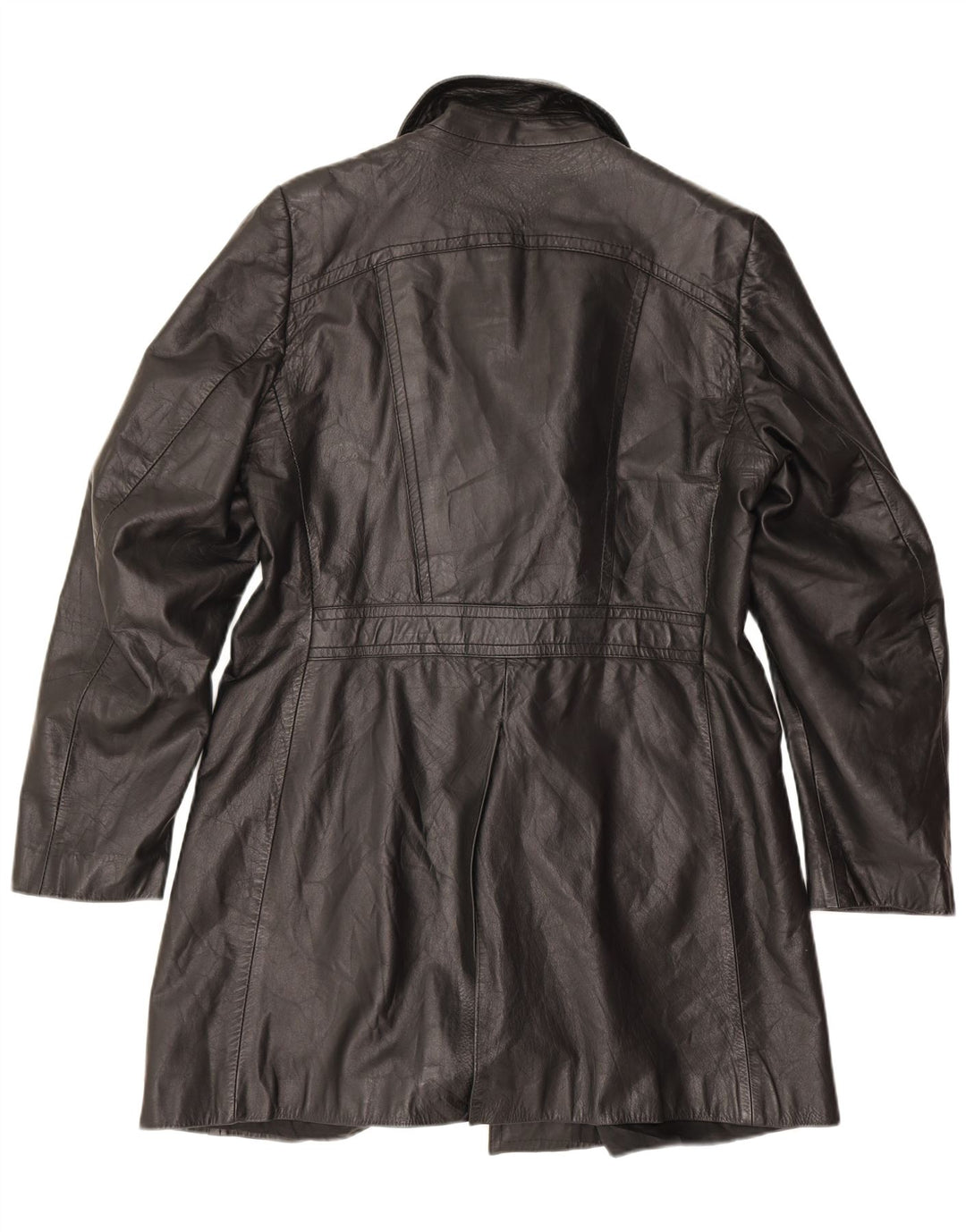Vintage Mens Leather Coat UK 38 Medium Black