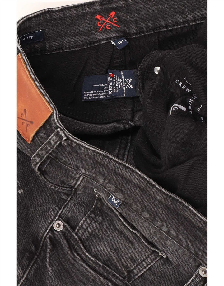 Crew Clothing Mens Slim Jeans W38 L33 Grey Cotton