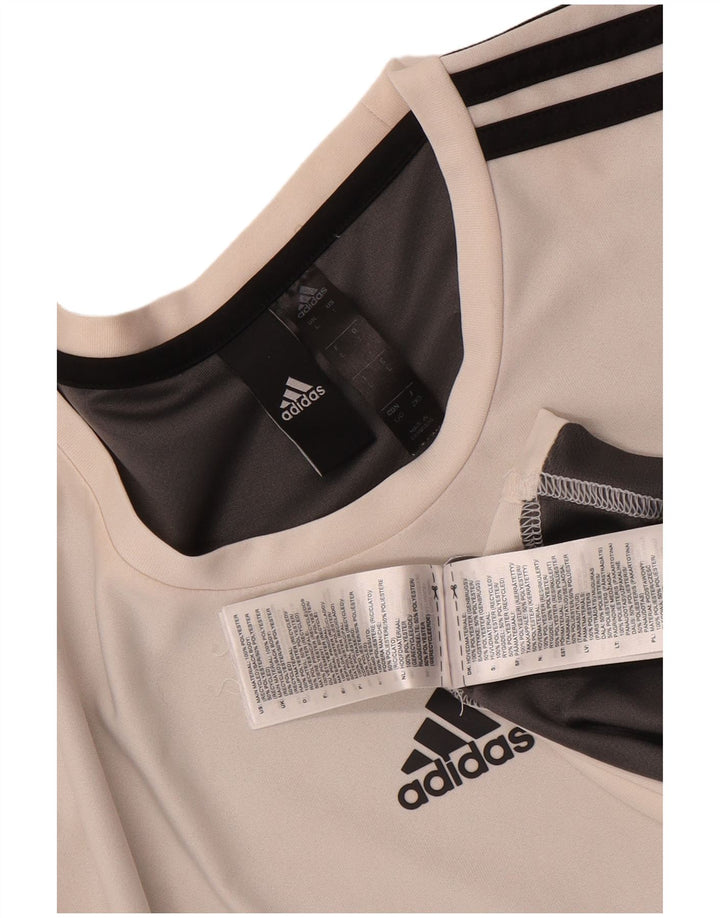 Adidas Mens Aeroready T-Shirt Top Large White Colourblock Polyester