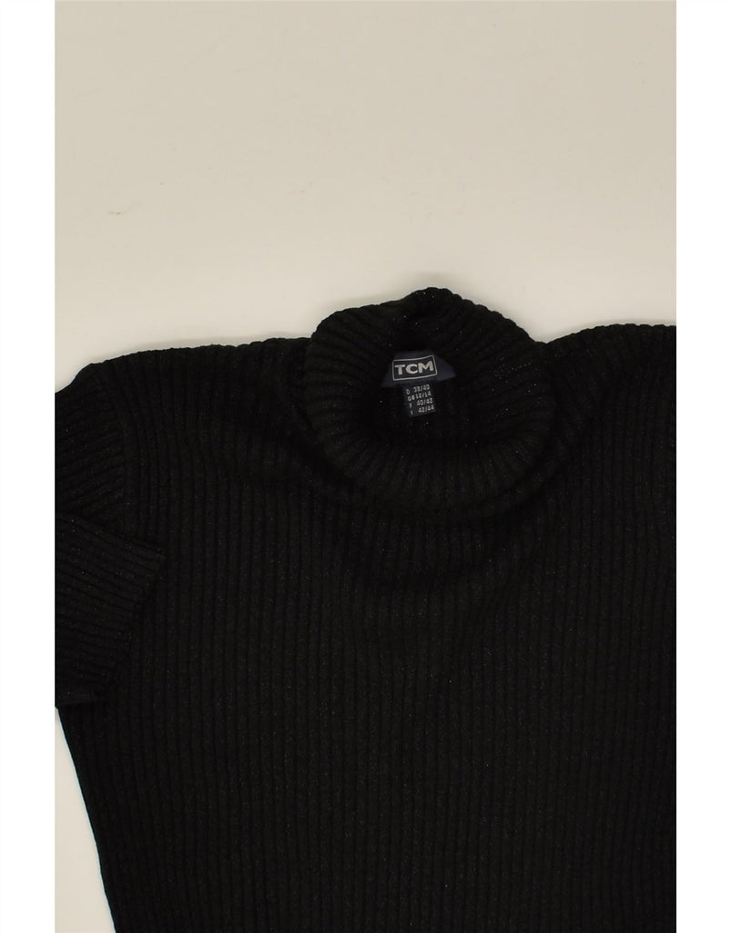 TCM Womens Short Sleeve Roll Neck Jumper Sweater UK 12/14 Medium Black | Vintage TCM | Thrift | Second-Hand TCM | Used Clothing | Messina Hembry 